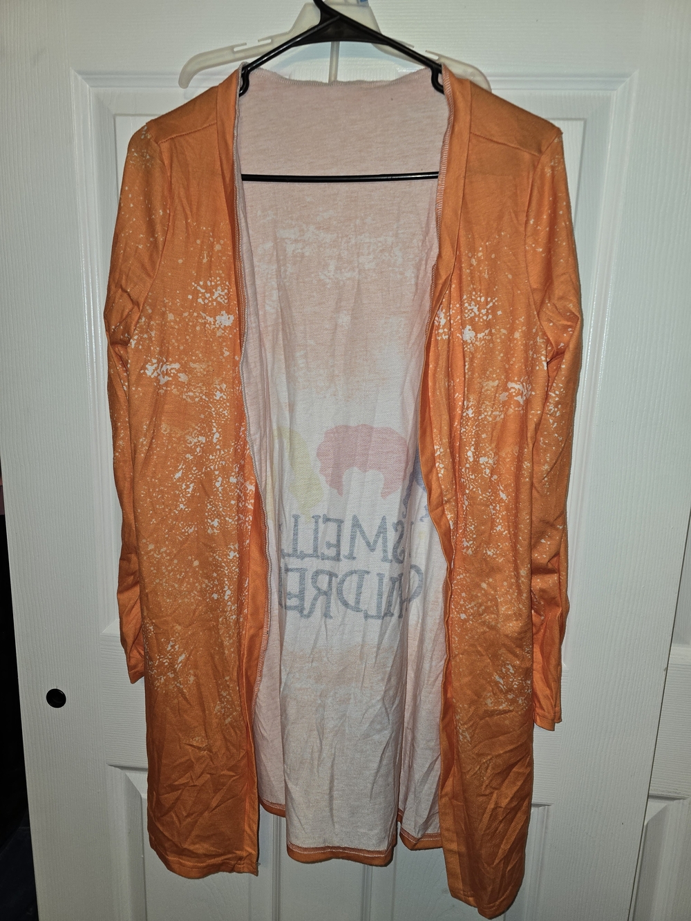 Unbranded Hocus Pocus Orange Open-Front Women's Cardigan Sweater
